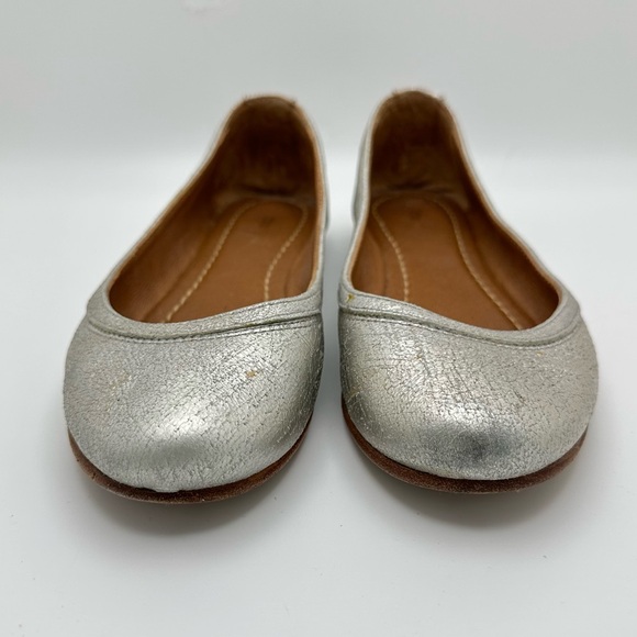 FRYE Silver Carson Ballet Flats Slip On Comfort size 7M - Picture 3 of 9